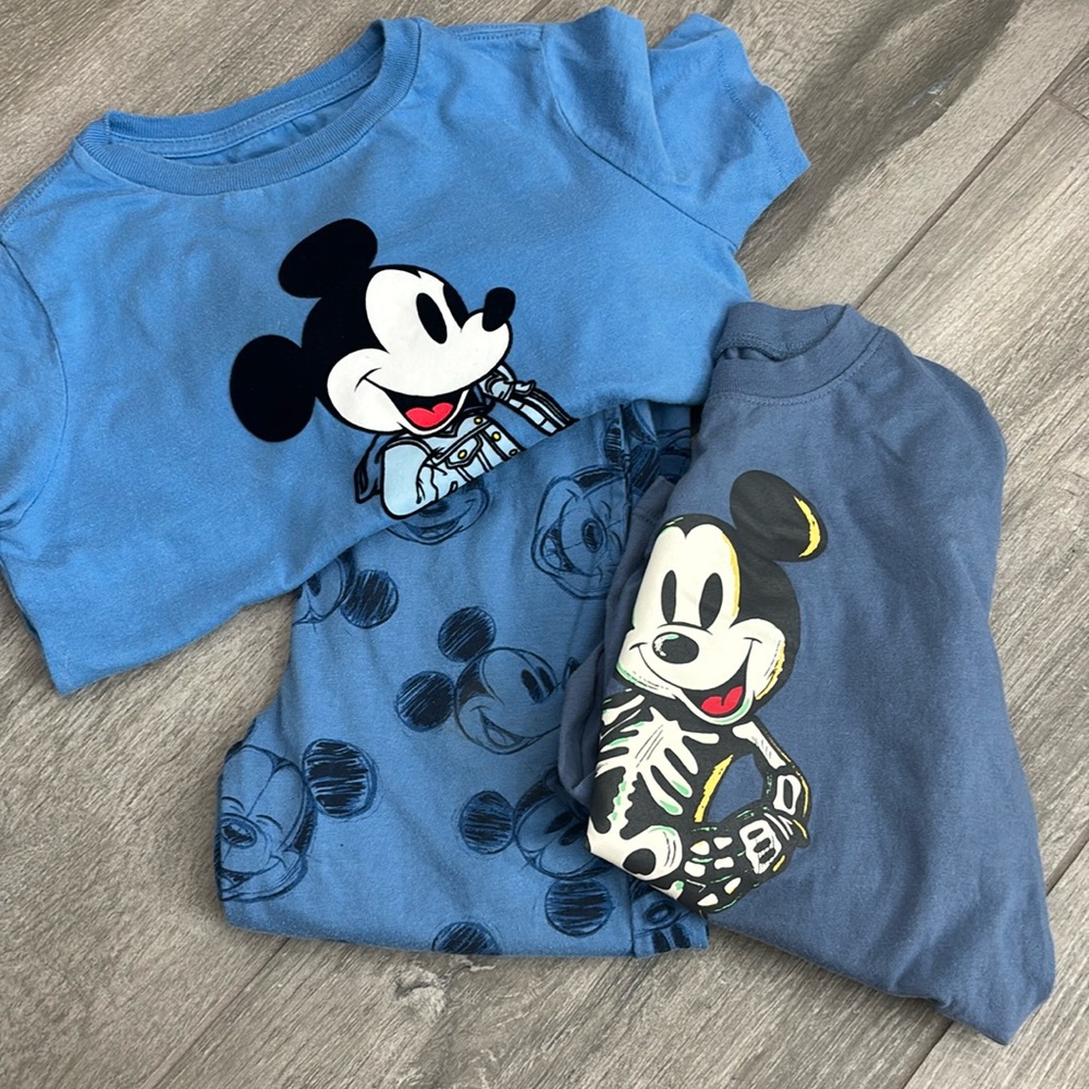 Baby Gap Disney Mickey Mouse Blue jogger / TWO shirt Set!